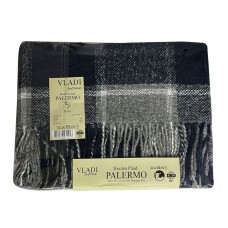 Плед Palermo 140 x 210 см полуторний, 07/SOFA біл-дим-св.антр, ТМ Vladi