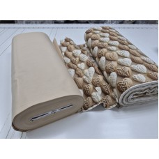 Комплект постільної білизни Плетені Сердечки Cotton 5D бежевий
