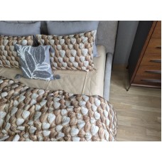 Комплект постільної білизни Плетені Сердечки Cotton 5D бежевий