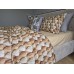 Комплект постільної білизни Плетені Сердечки Cotton 5D бежевий