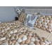Комплект постільної білизни Плетені Сердечки Cotton 5D бежевий