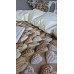 Комплект постільної білизни Плетені Сердечки Cotton 5D молочний