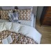 Комплект постільної білизни Плетені Сердечки Cotton 5D молочний