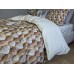 Комплект постільної білизни Плетені Сердечки Cotton 5D молочний