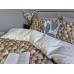 Комплект постільної білизни Плетені Сердечки Cotton 5D молочний