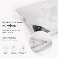 Подушка Air Dream Classic 70 x 70 см, два чохли з блискавкою, з принтом троянди, ТМ IDEIA