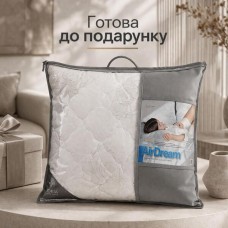 Подушка Air Dream Classic 70 x 70 см, два чохли з блискавкою, з принтом троянди, ТМ IDEIA
