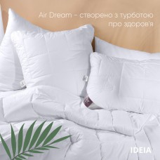 Подушка Air Dream Premium, 50 x 70 см, холлофайбер, два чохли на блискавці, біла, ТМ IDEIA