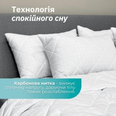 Подушка Antistatic Sleep 50 x 70 см, антистатична тканина, штучний пух, з блискавкою, ТМ IDEIA