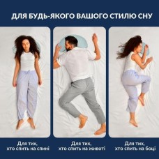 Подушка Balance ергономічна 46 x 24 x 10 см. для шиї, голови та спини, зелена з вишивкою, ТМ IDEIA