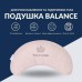 Подушка Balance ергономічна 46 x 24 x 10 см. для шиї, голови та спини, коричнева з вишивкою, ТМ IDEIA