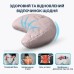 Подушка Balance ергономічна 46 x 24 x 10 см. для шиї, голови та спини, коричнева з вишивкою, ТМ IDEIA