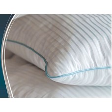 Подушка Daisy Restora 50x70 см з кантом, лебединий пух штучний 800 г, білий страйп сатин