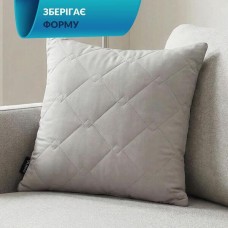 Подушка декоративна IDEIA CUBE, 50 x 50 см, гіпоалергенна, стьобана, світло-сіра Подушка декоративна IDEIA CUBE, 50 x 50 см, гіпоалергенна, стьобана, світло-сіра