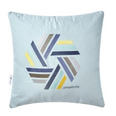 Подушка декоративна Rain з вишивкою ТМ IDEIA 50 x 50 см мята/Simplicity