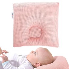 Подушка ортопедична для немовлят PAPAELLA 25x26x8 см з підголівником 9 см, рожева