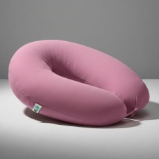 Подушка для вагітних та годування SeiDesign 30 x 190 см, трикотаж, гіпоалергенна, бавовняна наволочка на блискавці, пудра