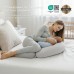 Подушка для вагітних та годування 30 x 190 см, сіра в горошок, ТM PAPAELLA