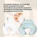 Подушка для годування 60 x 70 x 16 см, для зручності мами, блакитна з блискавкою, ТM IDEIA