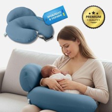Подушка для годування диван, 60 x 70 x 16 см, для зручності мами, з блискавкою, м’ятна, ТМ Sei Design