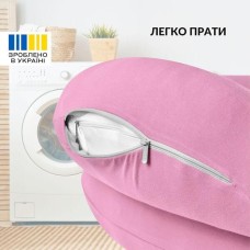 Подушка для годування IDEIA диван, антиалергенна бавовняна, 60x70x16 см, на блискавці, колір пудра Подушка для годування IDEIA диван, антиалергенна бавовняна, 60x70x16 см, на блискавці, колір пудра