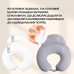 Подушка для годування диван 60 х 70 х 16 см антиалергенна бавовна, для комфорту мами, на блискавці сіро-бежева