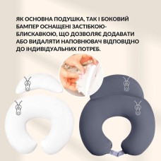 Подушка для годування IDEIA диван, антиалергенна з бавовни, 60x70x16 см, на блискавці, темно-сіра Подушка для годування IDEIA диван, антиалергенна з бавовни, 60x70x16 см, на блискавці, темно-сіра