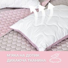 Подушка для сну 50 x 70 см. Soft Преміум, двостороння, аналог лебединого пуху, стьобана, ТМ IDEIA