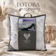 Подушка для сну 70 x 70 см пухова, 30% пух 70% перо, 100% бавовна, ТМ IDEIA