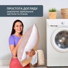 Подушка для сну Double Chamber двокамерна ТМ IDEIA 50 x 70 см св.сірий/біла