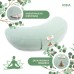 Подушка для йоги та медитації з гречаною лузгою ТМ IDEIA, 46 x 25 x 10 см мята