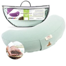 Подушка для йоги та медитації з гречаною лузгою ТМ IDEIA, 46 x 25 x 10 см мята