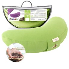 Подушка для йоги та медитації з гречаною лузгою ТМ IDEIA, 46 x 25 x 10 см салат Подушка для йоги та медитації з гречаною лузгою ТМ IDEIA, 46 x 25 x 10 см салат