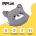 Подушка грілка Обіймашка з насінням льону ТM PAPAELLA 18 x 18 см єнот