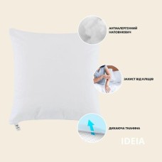 Подушка NORDIC CLASSIC 50 x 50 см IDEIA антиалергенне волокно біла
