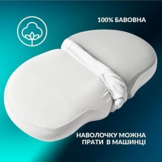 Подушка ортопедична CloudTherapy, 60 x 40 x 10 см, анатомічна з ефектом пам’яті, сіра, ТМ IDEIA Подушка ортопедична CloudTherapy, 60 x 40 x 10 см, анатомічна з ефектом пам’яті, сіра, ТМ IDEIA