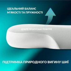 Подушка ортопедична CloudTherapy, 60 x 40 x 10 см, анатомічна з ефектом пам’яті, сіра, ТМ IDEIA Подушка ортопедична CloudTherapy, 60 x 40 x 10 см, анатомічна з ефектом пам’яті, сіра, ТМ IDEIA