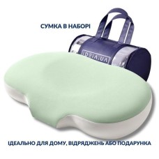 Ортопедична подушка CloudTherapy 65 x 40 x 10 см анатомічна з ефектом пам’яті, зелена, ТМ IDEIA