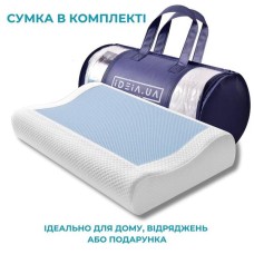 Подушка ортопедична CoolGel 60 x 40 x 11/9 см з охолоджуючим гелем та ефектом пам’яті, ТМ IDEIA