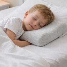 Подушка ортопедична дитяча Baby Хвиля PAPAELLA, 50x30x7/5 см, з ефектом пам’яті, з наволочкою