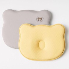 Подушка ортопедична дитяча BabyComfort 27 x 22 x 3 см, з ефектом пам’яті, сіра у формі ведмедика, ТМ PAPAELLA