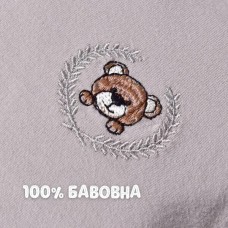 Подушка ортопедична дитяча BabyComfort 27 x 22 x 3 см, з ефектом пам’яті, сіра у формі ведмедика, ТМ PAPAELLA