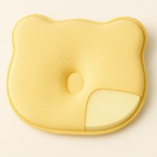 Подушка ортопедична дитяча BabyComfort 27 x 22 x 3 см, з ефектом пам’яті, сіра у формі ведмедика, ТМ PAPAELLA