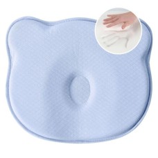 Подушка ортопедична дитяча BabyComfort 27 x 22 x 3 см, з ефектом пам’яті, блакитна у формі ведмедика, ТМ PAPAELLA
