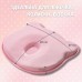 Подушка ортопедична дитяча BabyComfort 27 x 22 x 3 см, з ефектом пам’яті, рожева у формі ведмедика, ТМ PAPAELLA