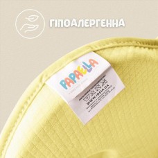 Подушка ортопедична дитяча BabyComfort 27 x 22 x 3 см, з ефектом пам’яті, жовта у формі ведмедика, ТМ PAPAELLA