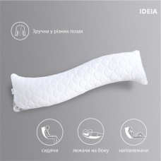Подушка ортопедична з наволочкою для сну та відпочинку S-Form ТМ IDEIA 40 x 130 см антиалергенна з блискавкою
