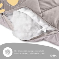 Подушка П-образная 140 x 75 x 20 см для сну та відпочинку сірий/св.сірий, ТМ IDEIA