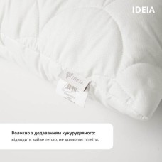 Подушка 50 x 70 см ПОПКОРН IDEIA, з кукурудзяним наповнювачем, гіпоалергенна, біла