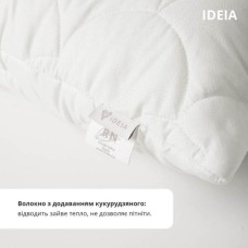 Подушка 50 x 70 см ПОПКОРН IDEIA, з кукурудзяним наповнювачем, гіпоалергенна, біла